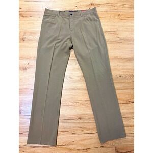 Alberto Stone Ceramica Pants Mens 34x34 Modern Fit Stretch Khaki Tan Trousers